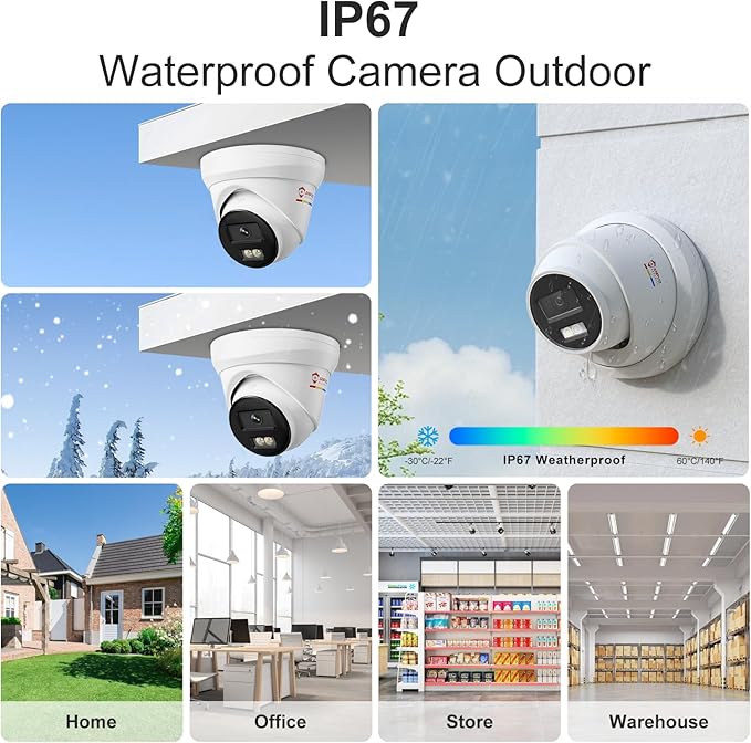 Anpviz 16CH PoE Security Camera System with AI Human/Vehicle Detection,16pcs Wired 5MP IP Cameras with Mic, Smart Dual Light Color Night Vision, True WDR,4K 16CH NVR with 4TB HDD for 24/7 Recording