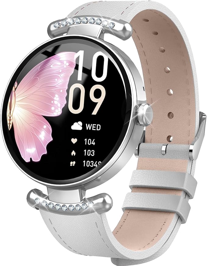 Smart Watches for Women Android IOS, 1.2'' AMOLED Ultra-Clear Screen Fitness Trackers with Bluetooth Call (Answer/Make), Smartwatch with Heart Rate,Sleep Monitor, IP68 Waterproof,100+ Sports Mode