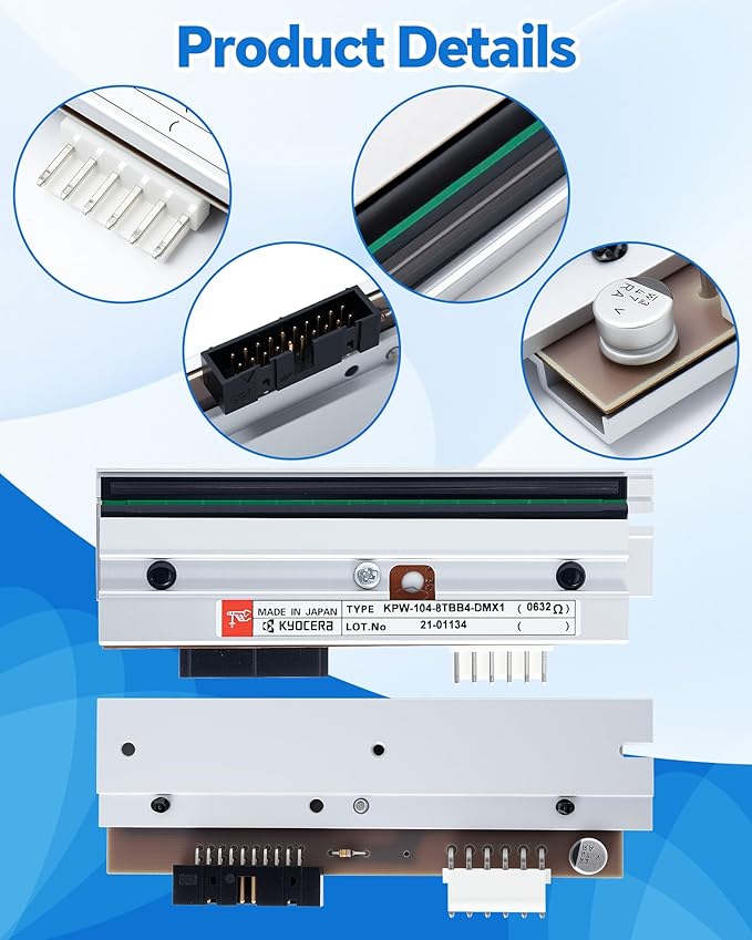 PHD20-2181-01 Genuine Printhead for Datamax I-4206 I-4208 I-4210 I-4212, New OEM Print Head Replacement for Datamax-O'Neil Barcode Thermal Label Printer 203dpi