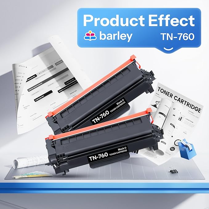 TN-760 TN760 High Yield Black Toner Cartridge Compatible TN 760 Toner Cartridge Replacement for Brother TN760 TN-760 DCP-L2550DW MFC-L2750DW MFC-L2710DW Toner Printer (2-Pack).