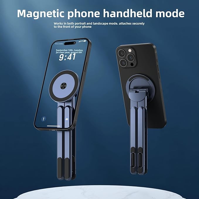 Magnetic Multi-Scene use for All Stands Laptop Tablet Mobile Phone Stand Three-in-one Travel Work Fitness All-Scene use of Electronic Products Magnetic Stand (Navy Blue)
