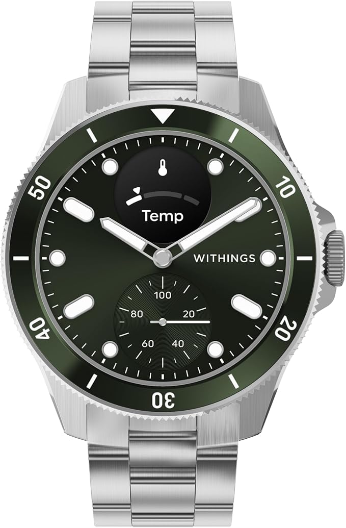 WITHINGS Scanwatch Nova - Heart Health Hybrid Smart Watch for Men & Women - SPO2, Temperature Monitoring, Sleep, Respiratory Health, Cycle Monitoring, 30-Day Battery Life, Apple iOS/Android