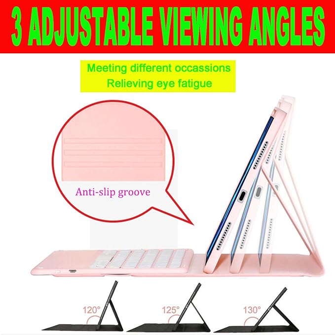 Keyboard Case for Samsung Galaxy Tab 10 FE Plus 13.1inch, S10 FE+ Smart Keyboard Case Magentic Cover with S-Pen Holder, Rose Gold