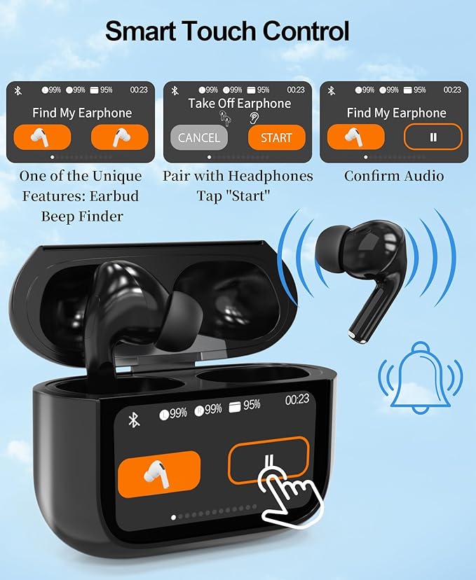 Ai Translation Earbuds Real Time 144-Language Translator Earbuds with Accent Support and 8-Language Offline Translator Device Two Way Translation Headphones for Language Learning Travel Business Black
