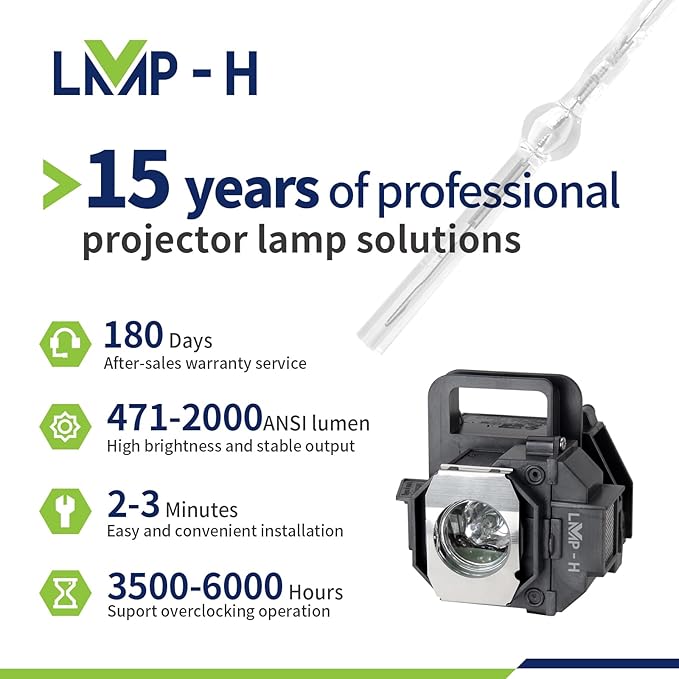 ELP49/V13H010L49 Replacement Projector Lamp Bulb with Housing for Epson PowerLite PC 7100 9700UB PowerLite HC 6100 8700UB EH-TW2800 TW2900 TW3000 TW3800 TW4000 TW4500 TW5800 EMP-TW3800 TW5500