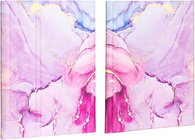 Keyboard Case for Samsung Galaxy Tab A9+/A9 Plus 11 Inch 2023 (SM-X210/X216/X218), Detachable Color Backlit Bluetooth Keyboard and Mouse, Lightweight Stand Cover with Pen Holder (Pink Marble)