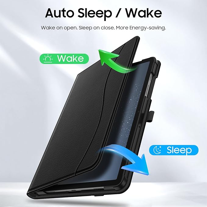 Fintie Case for Samsung Galaxy Tab A9 Plus/A9+ 5G 11 Inch 2023 Model (SM-X210/X216/X218), Multi-Angle Viewing Smart Stand Back Cover with Pocket Auto Wake/Sleep, Black