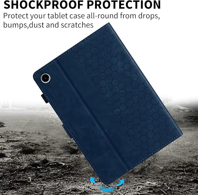 Case for Samsung Galaxy Tab A9 Plus/A9+ 5G 11 Inch 2023 Model (SM-X210/X216/X218), Multi-Angle Viewing Smart Stand with Pocket Auto Wake/Sleep PU Leather Tablet Cases Flip Folio Cover Blue