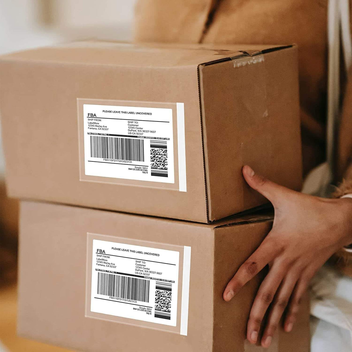 1000 Pcs-7.5x5.5 Packing List Mailing Envelopes: 7.5x5.5in (14x19cm), 1000 Pcs. Clear Adhesive Shipping Label Sleeves for Small Businesses