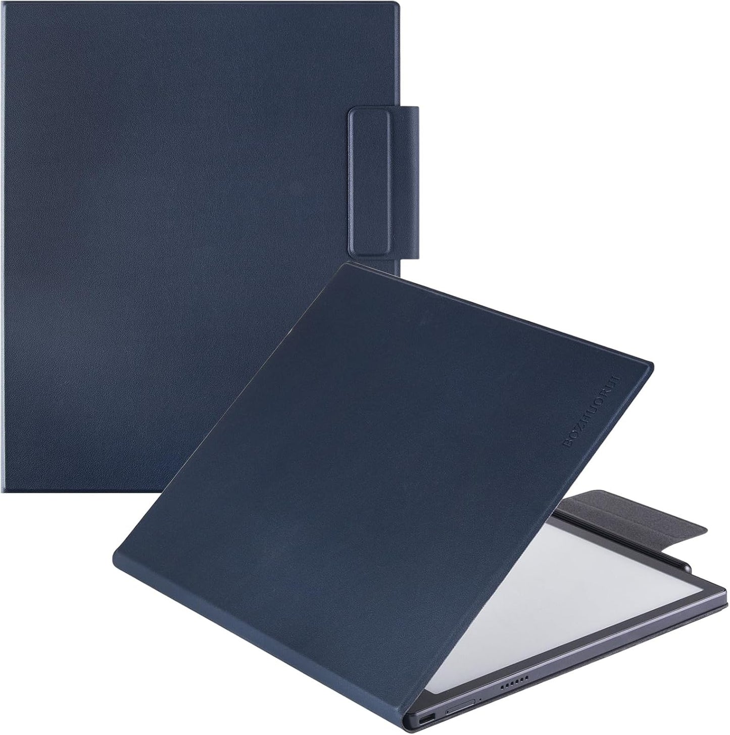 BOZHUORUI Case for 10.3" Boox Tab Ultra C Pro ePaper Tablet | with Sleep/Wake | Magnetic Adsorption | Pen Clasp Design | Thin & Light | PU Leather Smart Cover (Dark Blue)