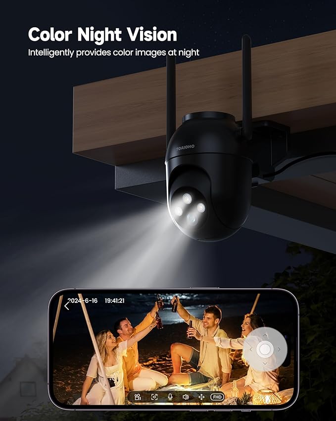 2Pack Security Camera Outdoor Wired: 3MP Camera for Home Security Outside 2.4G/5G WiFi Homekit System Outdoor Plug in Dome Surveillance Video Cam 360° Auto Tracking Color Night Vision 24/7 Recording