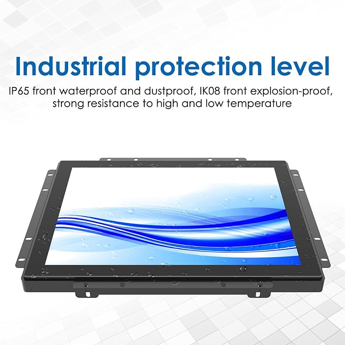 GreenTouch 15 Inch Industrial Open-Frame Touchscreen LCD Monitor - Capacitive PCAP -1024x768-5:4-Black-1000 Nits High Brightness
