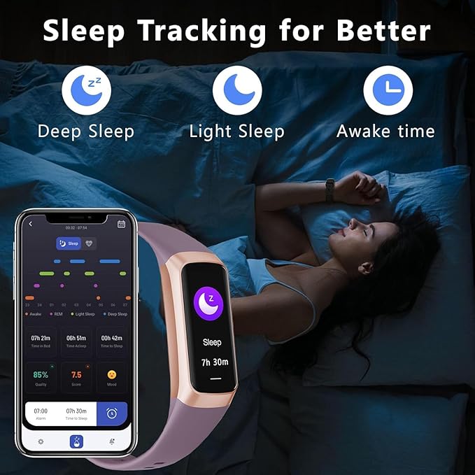 Fitness Tracker Activity Tracker Smart Watch 1.10''AMOLED Touch Color Screen,Smart Watch with 24/7 Blood Oxygen Heart Rate,Sleep Monitor,IP68 Waterproof,Step Counter Health for Women Men (Wine red)