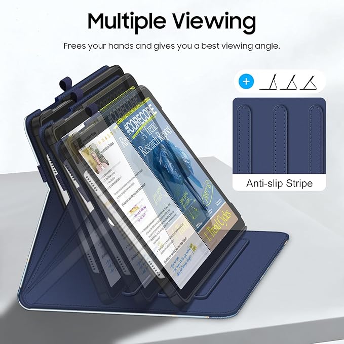Fintie Case for Samsung Galaxy Tab A9 Plus/A9+ 5G 11 Inch 2023 Model (SM-X210/X216/X218), Multi-Angle Viewing Smart Stand Back Cover with Pocket Auto Wake/Sleep, Ocean Marble