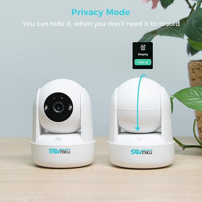 Vicohome CB2 2K Indoor Camera, 5GHz Wi-Fi, Plug-in, AI Tracking, Home Security, Pet/Baby Monitor, 360° View Pan/Tilt, Two Way Audio,Night Vision, Easy to Setup, Audible Alarm, 180 Days Exchange Policy
