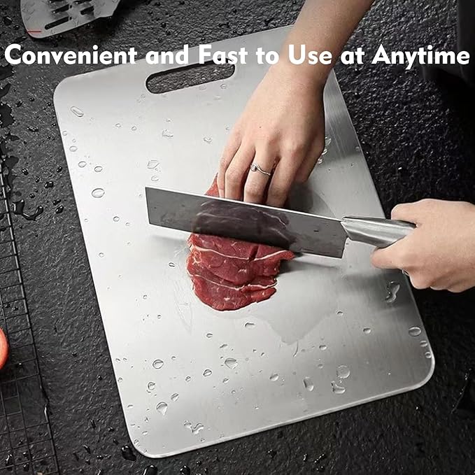 Titanium Cutting Board - 1 pack Titanium Cutting Boards for Kitchen,Double Sided Titanium Cutting Mat（11.81 * 7.67in）