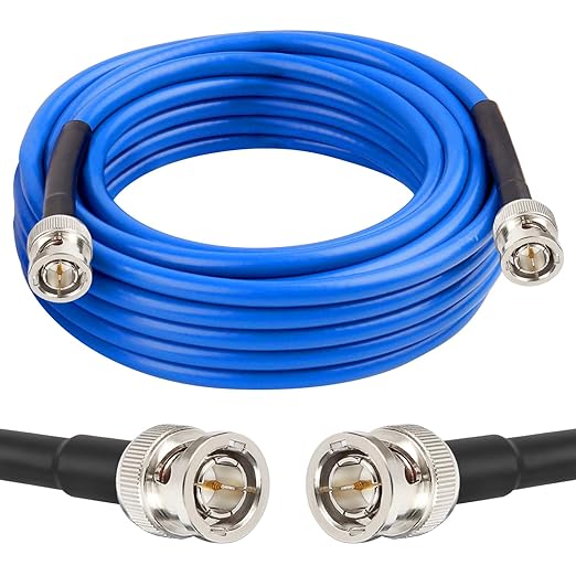 XRDS -RF 20FT SDI Cable, 3G/6G-SDI Cable BNC Digital Video Cables 75 Ohm RG59 BNC Male Cables for 3G/6G HD SDI Monitor Video Recorder Converter Splitter Security Camera