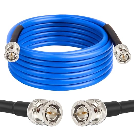XRDS -RF 15FT SDI Cable, 3G/6G-SDI Cable BNC Digital Video Cables 75 Ohm RG59 BNC Male Cables for 3G/6G HD SDI Monitor Video Recorder Converter Splitter Security Camera
