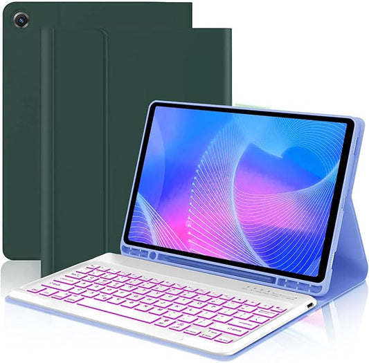 Keyboard Case for Samsung Galaxy Tab A11 Plus/ A9 Plus 11 inch (SM-X210/X216/X218) 2023, Backlite A9+ Keyboard Case with S Pen Holder for A11+(Green)