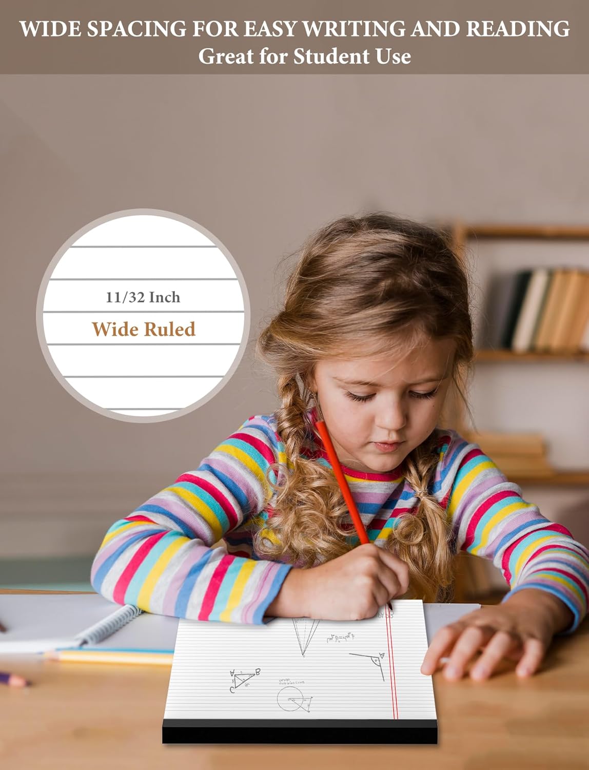 Legal Pads 8.5 x 14 Note Pads, 8 Pack White Paper Pads 8.5''x 14'', Wide Ruled Notebook Pad, Lined Pads of Paper Writing Pads, White Notepads 8.5 x 14, Double Sided, Cardboard Backing, 30 Sheets/Pad