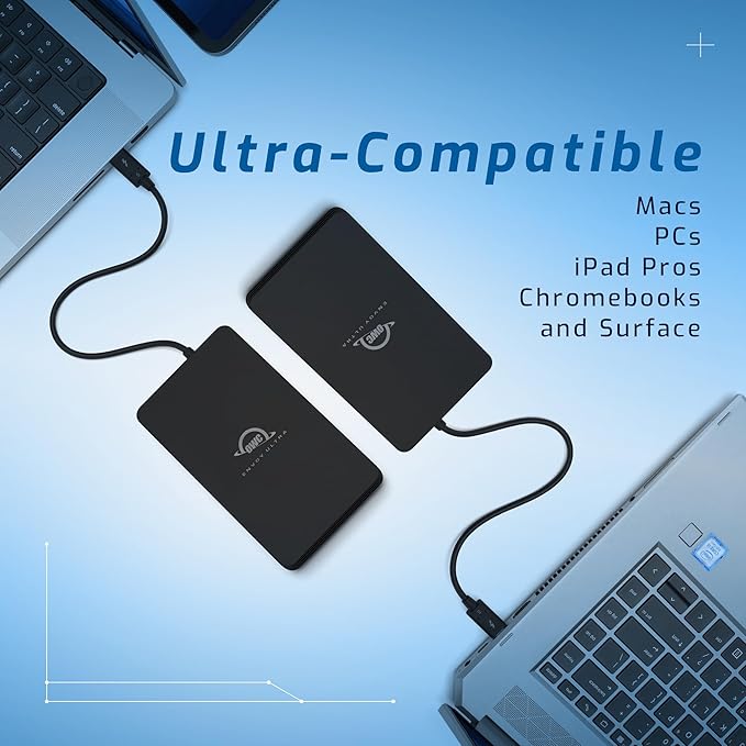 OWC 8TB Envoy Ultra Thunderbolt 5 Portable SSD Enclosure External Drive, Ultra Fast with TB5 Transfer Rates Over 6000MB/s, TB3, TB4 and USB4 Compatible, Works with Mac and PC