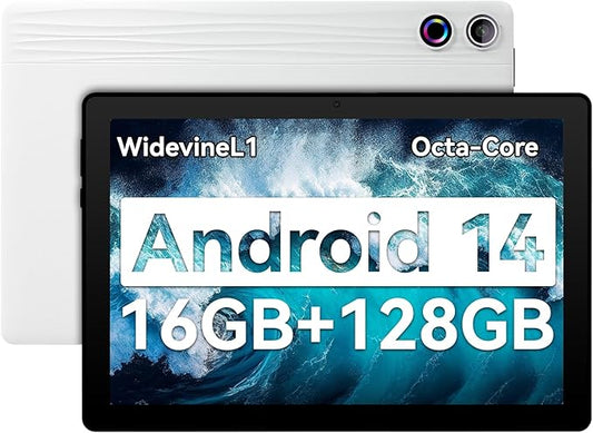 Tablet, Android Tablet 10.95",16GB RAM 128GB ROM 1TB Expansion, Octa-Core, Android 14, 1280x800 FHD, Dual Camera, WiFi6, BT5.3, 6800mAh Battery