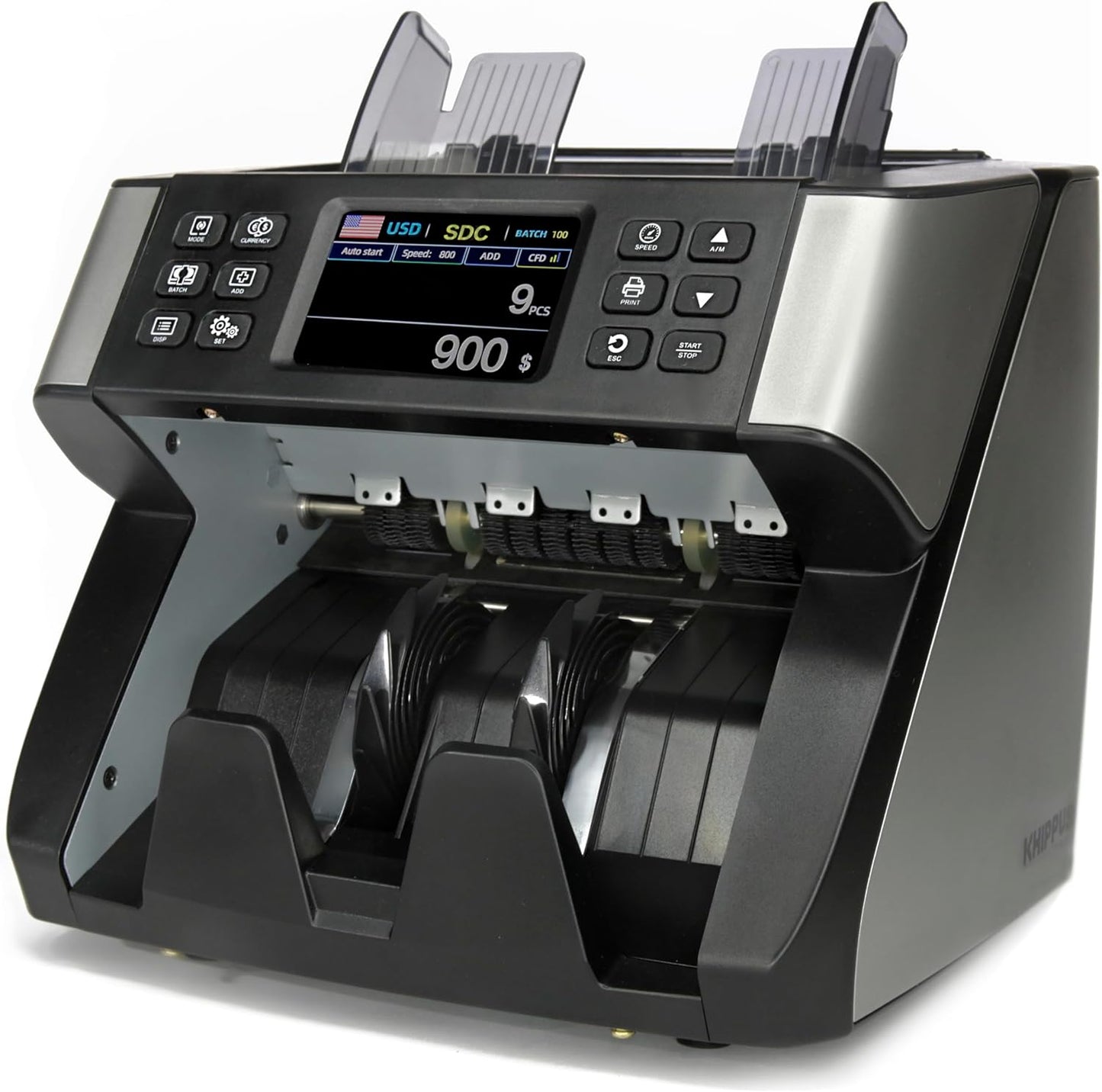 Proâ¯5500 Money Counter Machine, Mixed Denominations, Professional Value Counting, Counterfeit Detector, Fast & Accurate Cash Counter with 2 Year Warranty