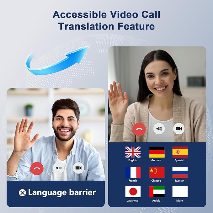 AI Translation Earbuds Real Time, Translator Earbuds 164 Languages & Accents, Audifonos Traductores Inglés Español,Translation Device for Travel Business Learning Compatible with iOS and Android