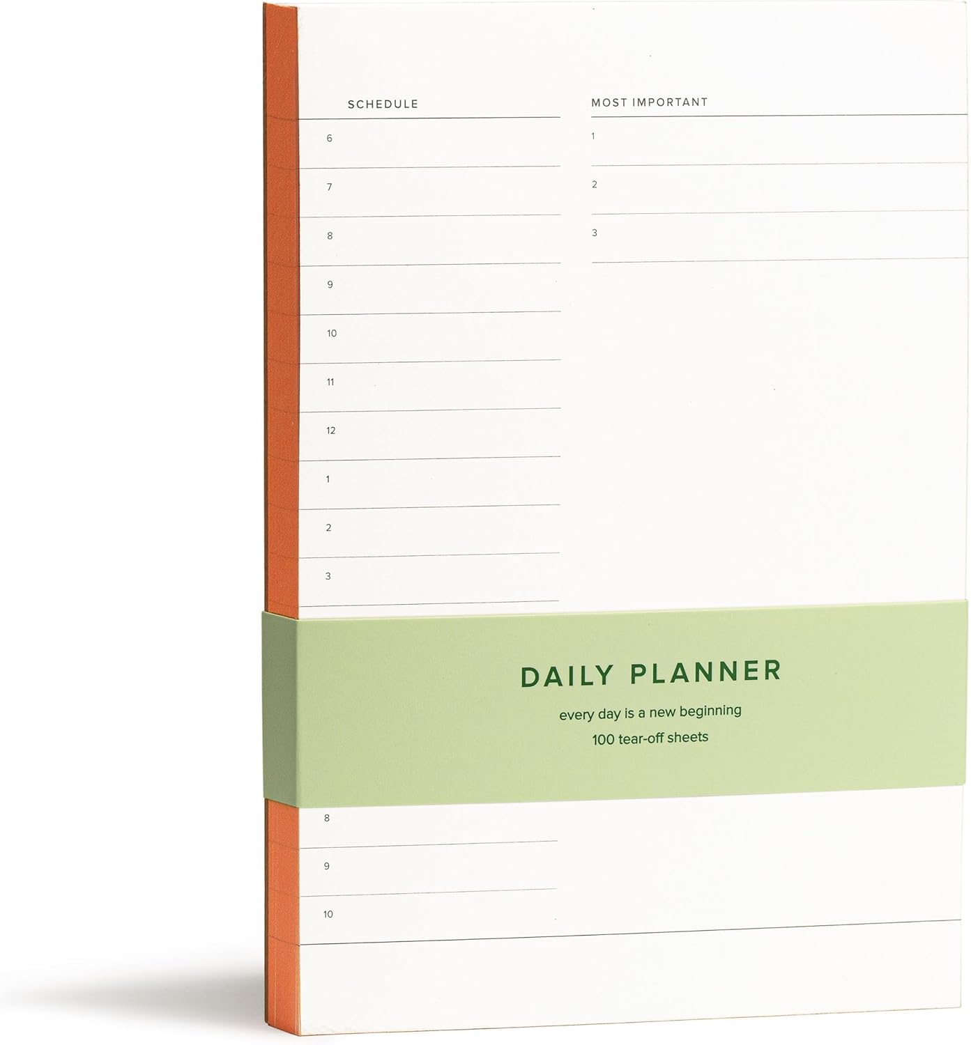 Daily and Weekly To-Do List Notepad â Desk Pad for Work and Study, Orange, 8x6 Inches