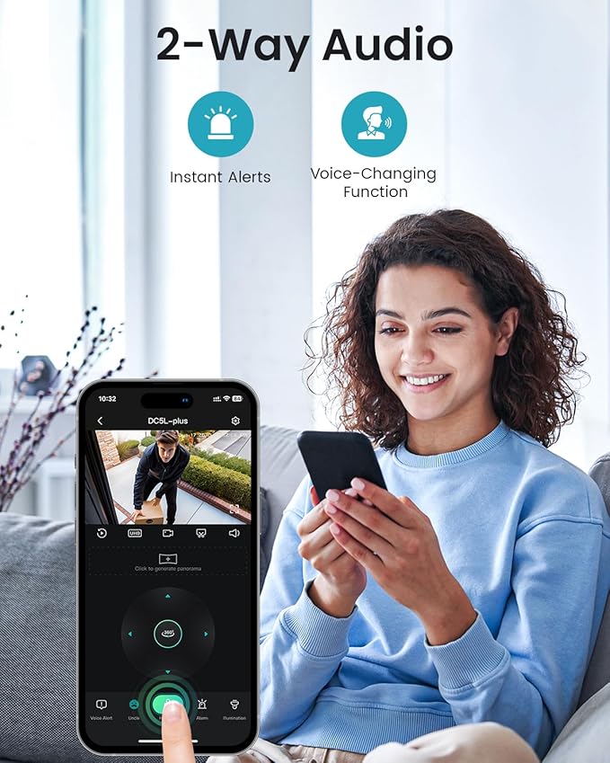 DEKCO 2Packs, 2K WiFi Outdoor Security Cameras Pan-Tilt 360° View, 3MP Surveillance Cameras with Motion Detection and Siren, 2-Way Audio, Full Color Night Vision, Waterproof