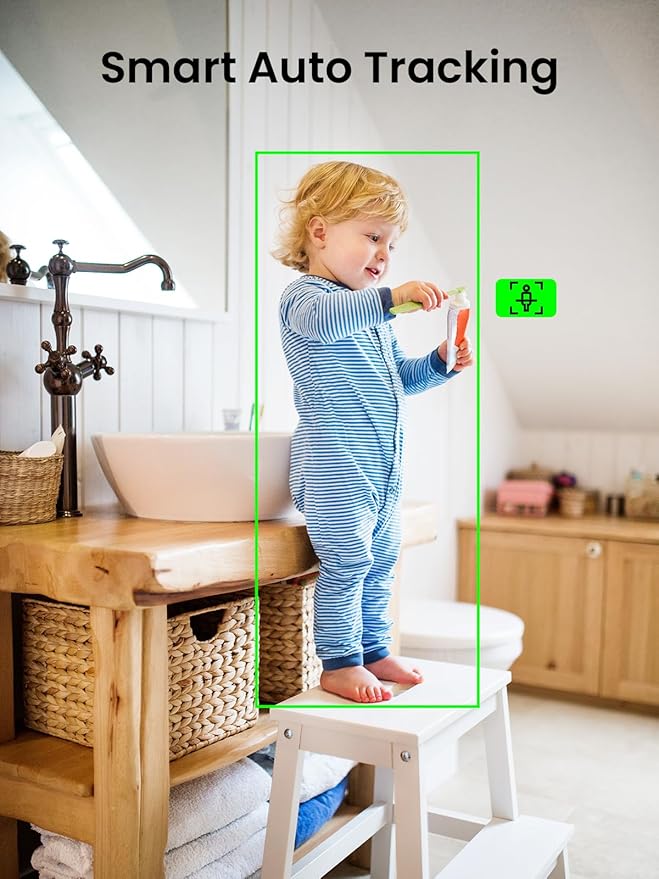 2K 3MP Indoor Security Camera, 5GHz/2.4GHz WiFi Camera,Security Camera for Home, 360°Pan Security Cameras with Motion Detection & One-Touch Call, Night Vision, Compatible with Alexa, Yellow
