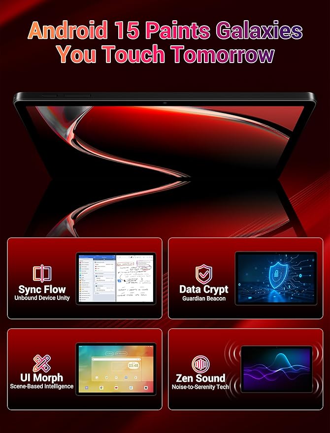 2025 Android 15 Tablet 11 Inch with Keyboard Stylus Mouse: 2K IPS Tablette (2000x1200) 丨Widevine L1,36GB+256GB(1TB TF), 5G/2.4G WiFi, 8-Core, 8000mAh,8+13MP, AnTuTu 255K丨GMS丨FCC丨CE- Gray