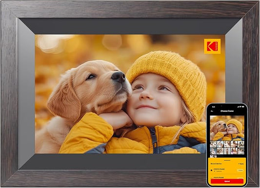 KODAK 10.1 Inch WiFi Digital Picture Frame with 32GB Storage, Electronic Smart Digital Photo Frame 1280x800 IPS Touch Screen, Auto-Rotate, Share Moments Instantly Gifts for Women Mothers Day Christmas