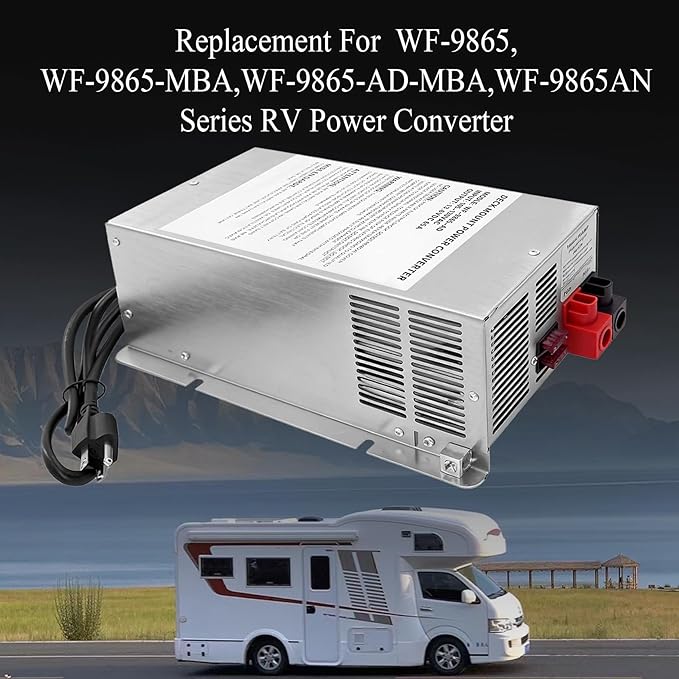 WF-9865 65 Amp RV Power Converter – 3-Stage Smart Charging, Direct Replacement for 9800 Series, RV Power Converter Compatible with RV Trailers & Campers
