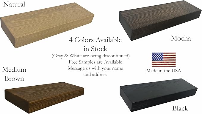joelsantiques 72 Inch Wooden Floating Shelves for Wall - 72x8x2 in - Made of Natural Wood - Long Heavy Duty Rustic Wall Shelves for Bedroom - Perfect for Living Room, Kitchen - Medium Brown