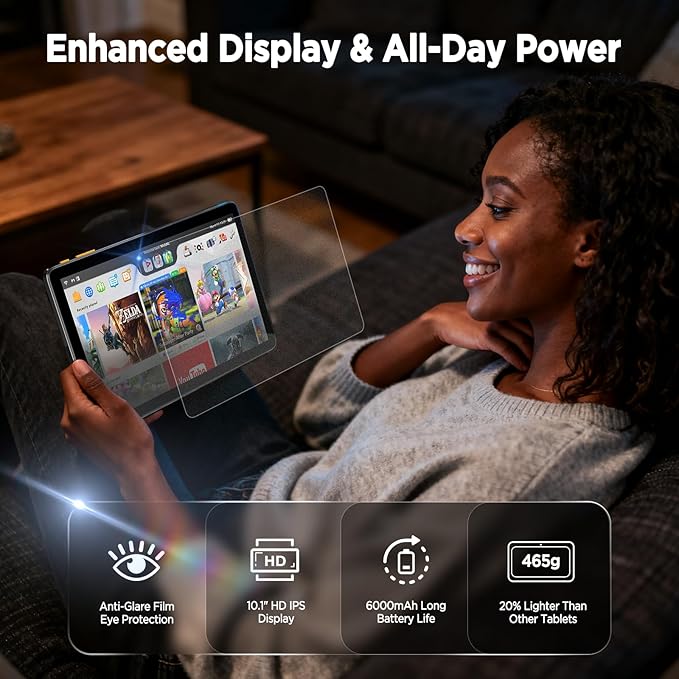 Android Tablet,10.1 Inch Android 15 Tablet with Octa-Core Processor,12GB RAM+128GB ROM(64GB ROM+64GB TF Card Included),1280 * 800 IPS HD Screen,6000mAh,Dual Camera,WiFi 6,BT 5.4