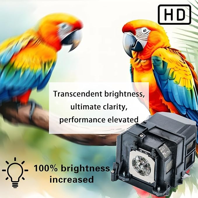V13H010L71 Replacement Projector Lamp Bulb for Epson ELPLP71 BrightLink 475Wi 485Wi 480i PowerLite 485W 480 475W 470 EB-485Wi EB-485W EB-470 EB-1410Wi EB-475Wi EB-475W EB-1400W with Housing