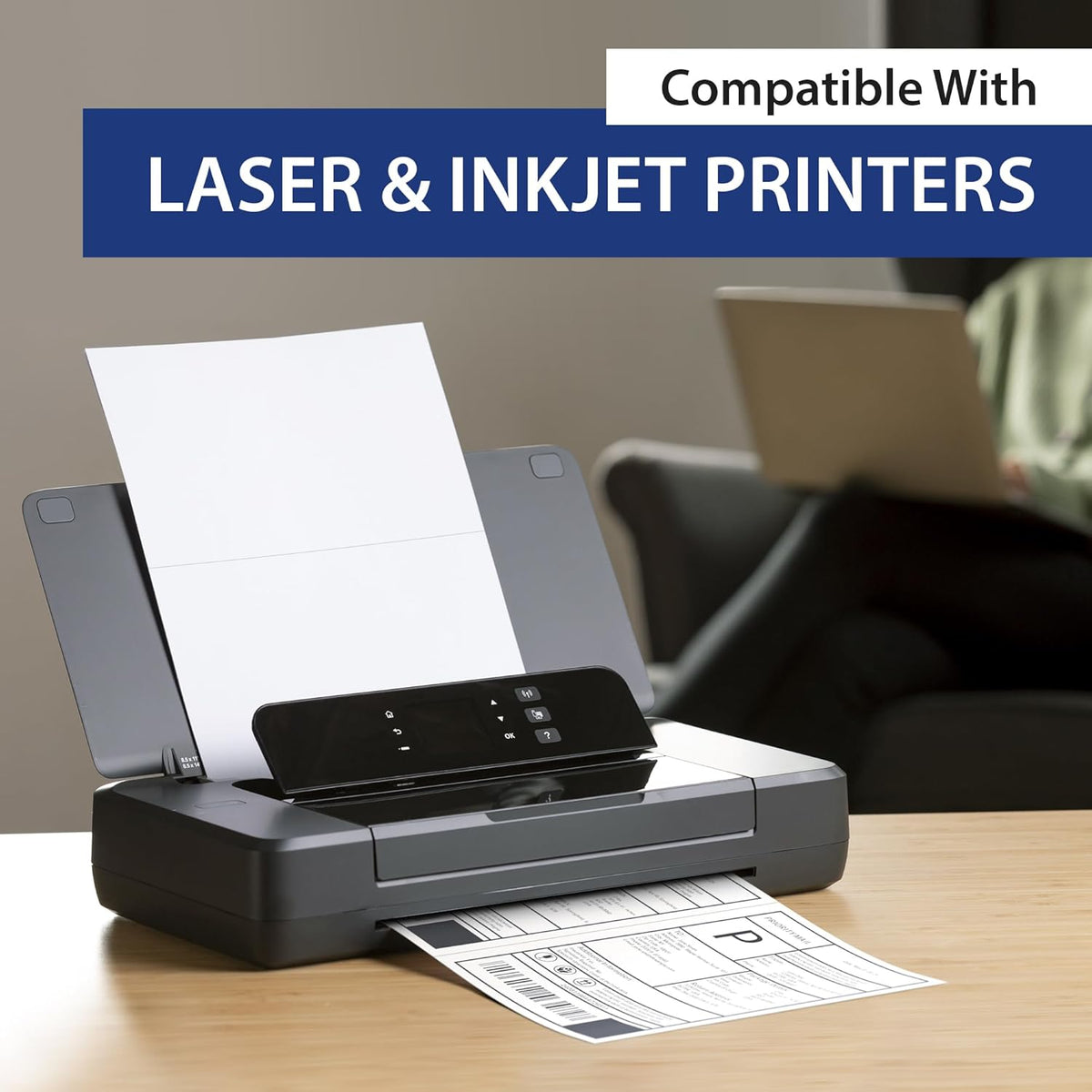 2000 Sheet (4000 Labels) | 8.5" x 11" 2 UP Half Sheet Self Adhesive Shipping Labels for Laser & Inkjet Printers | Ecommerce, Address, Mailing, Labeling, Packaging