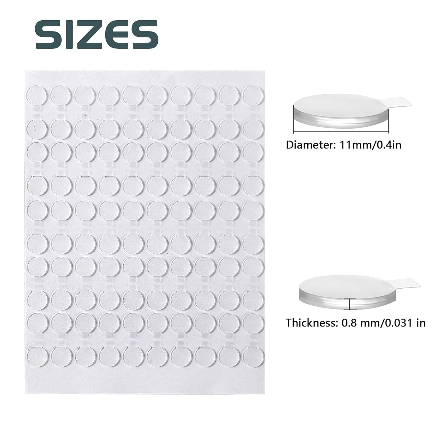 Adhesive Stick dots Two-Sided Sided Mounting Putty Stick Tack for Wall Hanging Crafts Balloons Festival Party Decorations,Clean Removable(0.4"*0.4"-600)