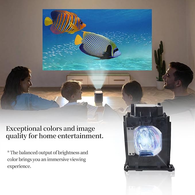 915P049010 Replacement Projector Lamp Bulb Compatible with Mitsubishi for WD-52631 /WD-57731 /WD-57732 /WD-65731 /WD-65732 /WD-Y57 /WD-Y65 Lamp Bulb Replacement with Housing