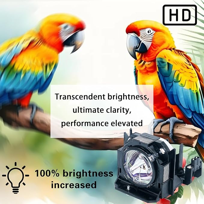 ET-LAD60 Replacement Projector Lamp Bulb for Panasonic PT-D5000 PT-D6000 PT-D6710 PT-DW6300 PT-DZ6700 PT-DZ6710E PT-DZ6700E PT-DZ6700EL PT-DZ6700L PT-DZ6700U PT-DZ6700UL with Housing