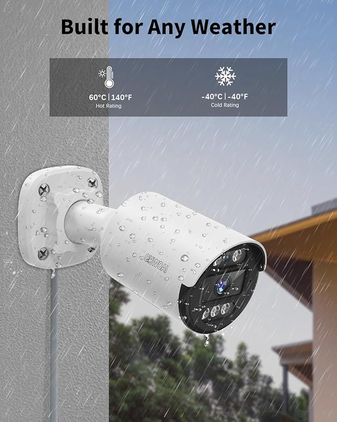 《80ft IR Night Vision & All-in-One DVR》Wired Security Camera System Outdoor, 5MP CCTV Cameras Systems with AI Motion Detection, Home Video Surveillance DVR Kits