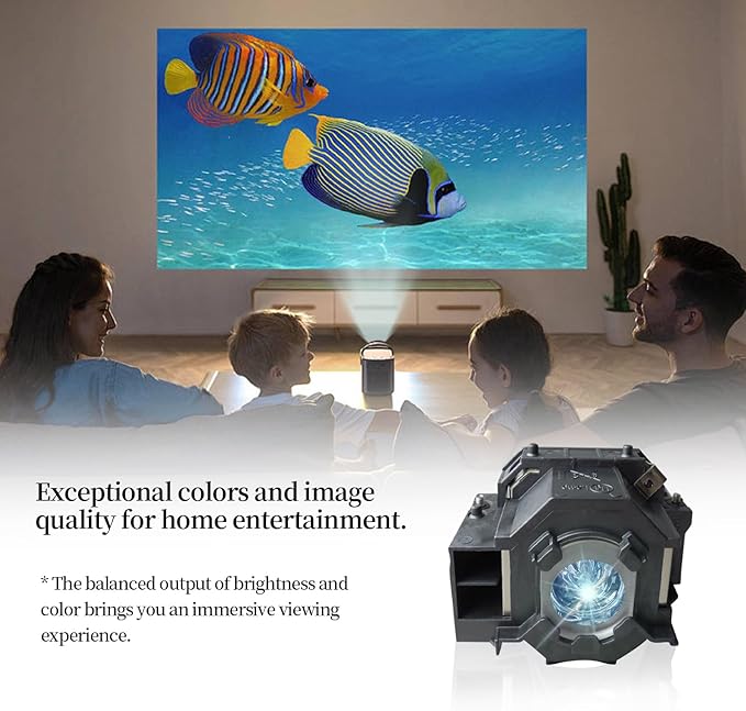 ELP LP41 Replacement Projector Lamp Bulb Compatible with Epson powerLite Home Cinema s5 s6 s6+ 77c 78 ex21 ex30 ex50 ex70 eb-s62 EMP-s5 h283a h284a Projector Lamp Bulb Replacement