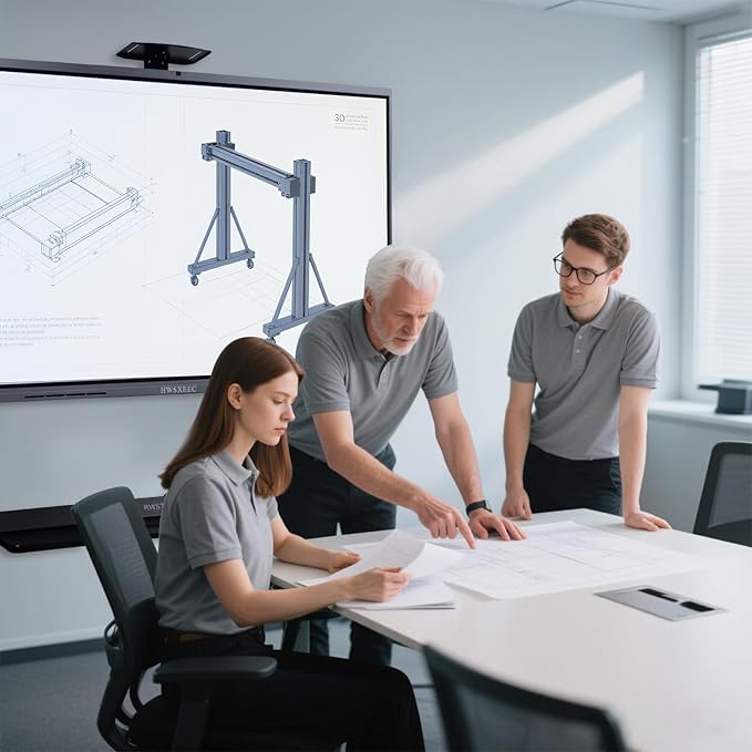 Smart Board 65 Inch Interactive Whiteboard, 4K UHD Touch Screen Digital Board with 20MP Camera, Built-in Android OS for Conference, Office, Teaching - Mount Included