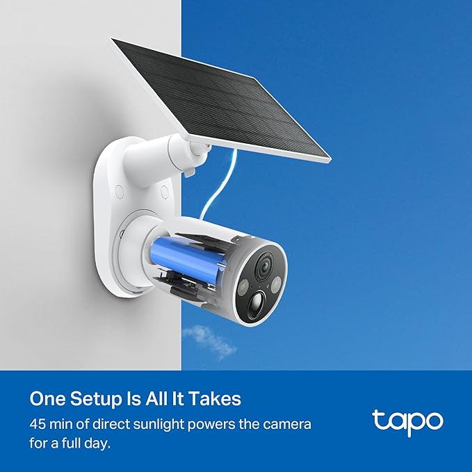 Tapo MagCam 2K Solar, Outdoor Battery Camera+Magnetic Base+Solar Panel, Wireless Camera, 2K QHD, 150° Super-Wide FOV, Free Person/Vehicle/Pet Detection, SD/Cloud Storage, Starlight Color Night Vision