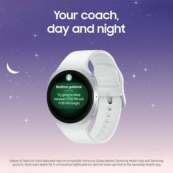 Samsung Galaxy Watch 8 (2025) 40mm LTE Smartwatch, Cushion Design, Fitness Tracker, Sleep Coaching, Running Coach, Energy Score, Heart Rate Tracking, Graphite [US Version, 2 Yr Warranty]