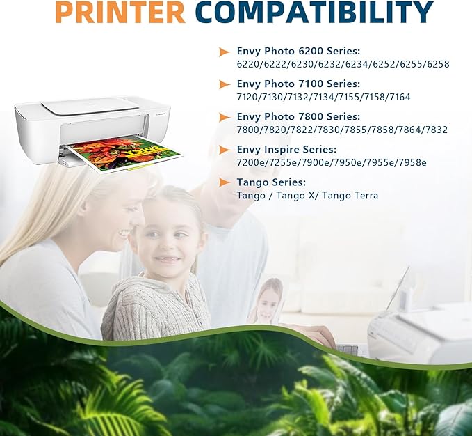 64XL Black Ink Cartridges Replacement for 64XL Ink Cartridge Works with Envy Photo 7855 7858 7800 7155 7120 6252 7158 7100 7164 Inspire 7955e 7950e Printer (2 Black)