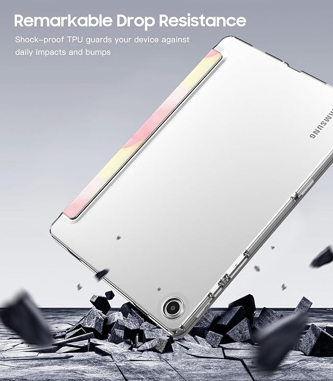 TiMOVO Case for Samsung Galaxy Tab A9+/A9 Plus 11" 2023, Slim Soft TPU Translucent Frosted Back Protective Cover for Galaxy Tab A9+ Tablet SM-X210/X216/X218, Auto Wake/Sleep, Rainbow