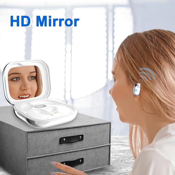 Language Translator Earbuds, Two-Way Instant Language Translator Real Time with APP for 130 Languages, Fast Reaction Translation Device, for Travel, Gift and Learning (White)