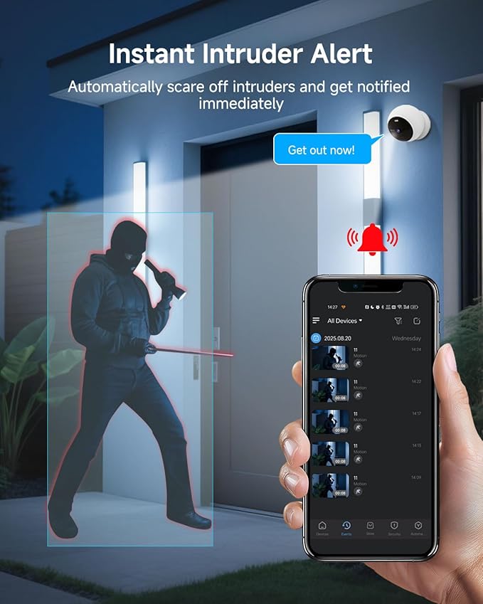 Noorio B200 Security Camera Wireless Outdoor Magnetic, 1080p Cameras for Home Security, Battery 1Min Install AI Motion Detection WiFi Indoor Camera, Color Night Vision, 2-Way Talk, Work with Alexa